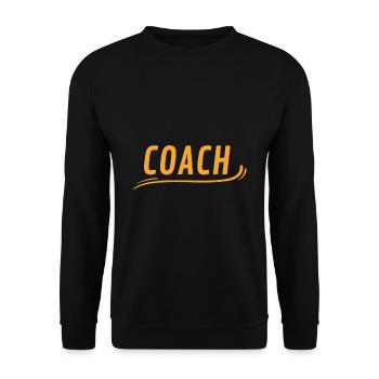 coach fußball sport gym fitness geschenk spruch - Unisex Pullover - Schwarz - Vorne - Alina (178cm) & Michal (187cm)