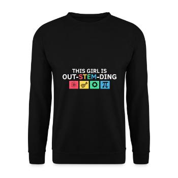 Steminist Science Design for Women Science - Unisex Sweatshirt - black - Front - Alina (178cm) & Michal (187cm)