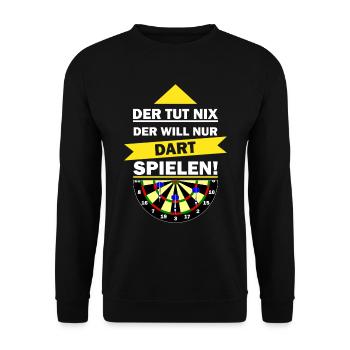 Dart Sport - Idée cadeau Darten Hobby - Sweat-shirt Unisexe - noir - Devant - Alina (178cm) & Michal (187cm)
