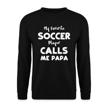 Mon joueur de football préféré appelle... - Sweat-shirt Unisexe - noir - Devant - Alina (178cm) & Michal (187cm)