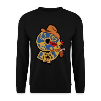 Cowboy 9. Geburtstagsparty Nummer 9 - 9 Jahre - Unisex Pullover - Schwarz - Vorne - Alina (178cm) & Michal (187cm)
