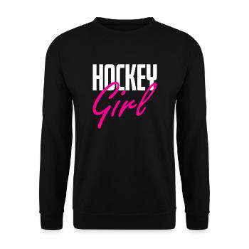 Hockey Girl Hockey Player Women Field Hockey - Unisex Sweatshirt - black - Front - Alina (178cm) & Michal (187cm)