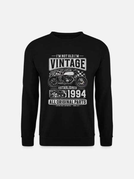1994 Jahrgang Geburtstag Cafe Racer Motorrad - Unisex Pullover - Schwarz