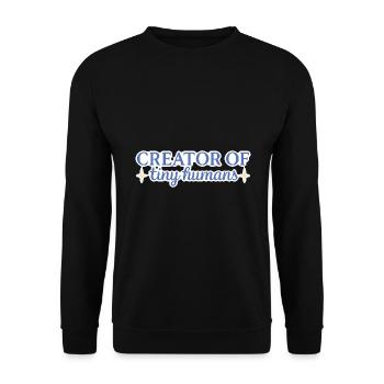 Creator of Tiny Humans Cute Mom Design - Unisex Sweatshirt - black - Front - Alina (178cm) & Michal (187cm)
