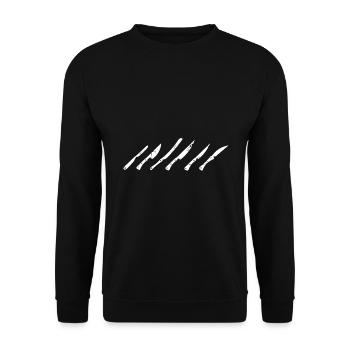 Vater und Messerasmmler Messerfan Papa Design - Unisex Pullover - Schwarz - Vorne - Alina (178cm) & Michal (187cm)