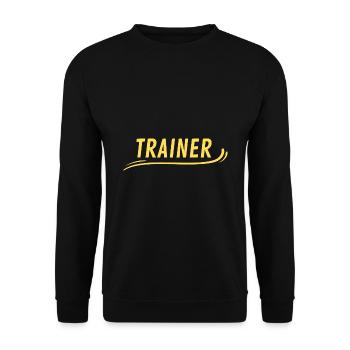 TRAINER fußball sport gym fitness geschenk spruch - Unisex Pullover - Schwarz - Vorne - Alina (178cm) & Michal (187cm)