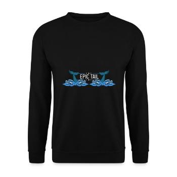 Meeressäuger für Orca-Beobachtung und Buckelwal - Unisex Pullover - Schwarz - Vorne - Alina (178cm) & Michal (187cm)