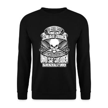 Tu meiner Tochter nicht weh, oder! Geschenk - Unisex Pullover - Schwarz - Vorne - Alina (178cm) & Michal (187cm)