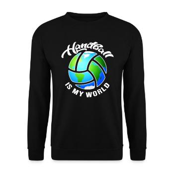 handball handballspieler handball-welt - Unisex Pullover - Schwarz - Vorne - Alina (178cm) & Michal (187cm)