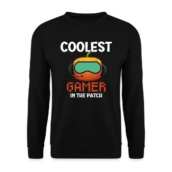 Coolest Gamer in the Patch Funny Halloween Gift - Sweat-shirt Unisexe - noir - Devant - Alina (178cm) & Michal (187cm)