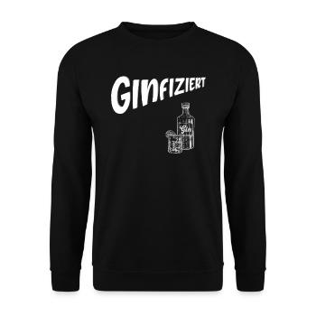 Ginfiziert - Unisex Pullover - Schwarz - Vorne - Alina (178cm) & Michal (187cm)
