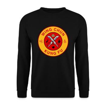 Wing Chun Logo Martial Arts Kung Fu Gym Symbol - Unisex Sweatshirt - black - Front - Alina (178cm) & Michal (187cm)