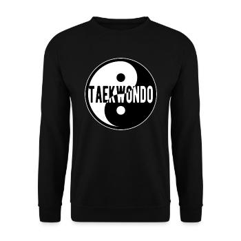 Taekwondo Yin Yang Logo Martial Arts Japan - Unisex Sweatshirt - black - Front - Alina (178cm) & Michal (187cm)