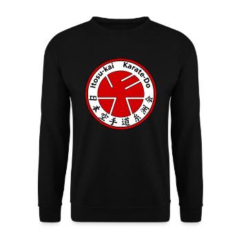 Itosu Kai Karate Kampfkünste Dojo Logo Symbol - Unisex Pullover - Schwarz - Vorne - Alina (178cm) & Michal (187cm)