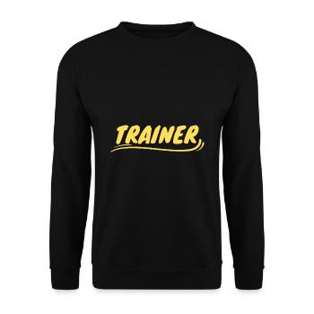 TRAINER fußball sport gym fitness geschenk spruch - Unisex Pullover - Schwarz - Vorne - Alina (178cm) & Michal (187cm)