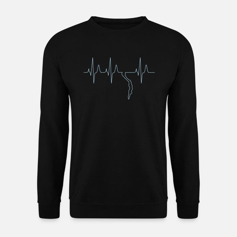 Apnoetauchen Freitaucher Herzschlag - Unisex Pullover - Schwarz