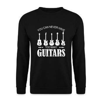 Gitarrist Gitarren Spieler Musiker Rock Musik - Unisex Pullover - Schwarz - Vorne - Alina (178cm) & Michal (187cm)