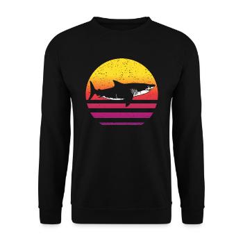 Hai Retro Style Vintage - Unisex Pullover - Schwarz - Vorne - Alina (178cm) & Michal (187cm)