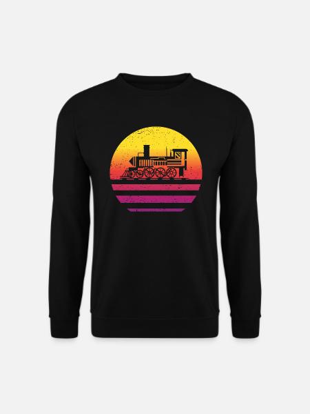Lokomotive Retro Style Vintage - Unisex Pullover - Schwarz