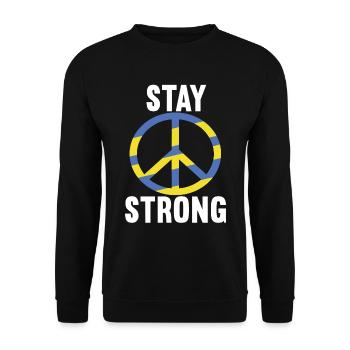 Restez fort Ukraine Paix - Sweat-shirt Unisexe - noir - Devant - Alina (178cm) & Michal (187cm)