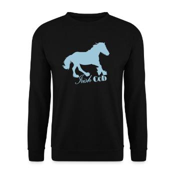 Irish Tinker Cob - Unisex Pullover - Schwarz - Vorne - Alina (178cm) & Michal (187cm)