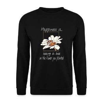 Amoureux de la nature Conservation de la nature Jardinier Jardinier Abeille Jardinier - Sweat-shirt Unisexe - noir - Devant - Alina (178cm) & Michal (187cm)