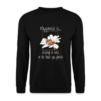 Jardinier Jardinier Conservation de la nature Amoureux de la nature Abeille - Sweat-shirt Unisexe - noir - Devant - Alina (178cm) & Michal (187cm)