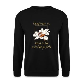Conservation de la nature Protection de l’environnement Jardinier Jardinier Abeille - Sweat-shirt Unisexe - noir - Devant - Alina (178cm) & Michal (187cm)