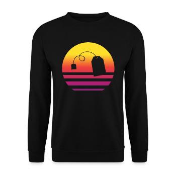 Sachets de thé Retro Style Vintage - Sweat-shirt Unisexe - noir - Devant - Alina (178cm) & Michal (187cm)