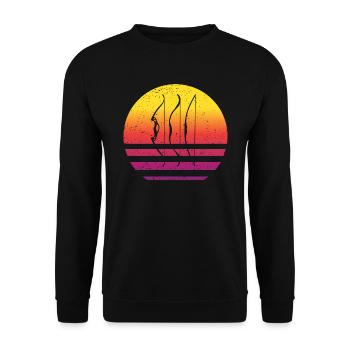 Archery Retro Style Vintage - Unisex Sweatshirt - black - Front - Alina (178cm) & Michal (187cm)