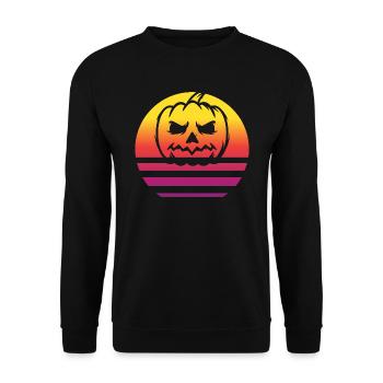 Citrouille Rétro Style Vintage - Sweat-shirt Unisexe - noir - Devant - Alina (178cm) & Michal (187cm)