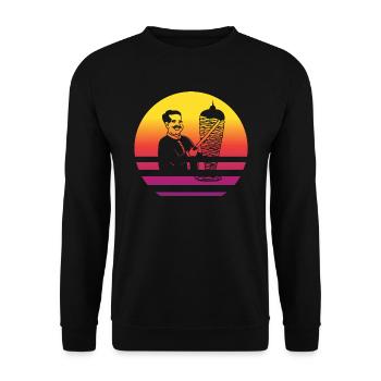 Doner Kebab Retro Style Vintage - Sweat-shirt Unisexe - noir - Devant - Alina (178cm) & Michal (187cm)