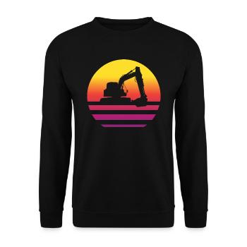 Bagger Retro Style Vintage - Unisex Pullover - Schwarz - Vorne - Alina (178cm) & Michal (187cm)