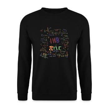 Mathematician Physicist Teacher Student I H8 PiPle - Unisex Sweatshirt - black - Front - Alina (178cm) & Michal (187cm)