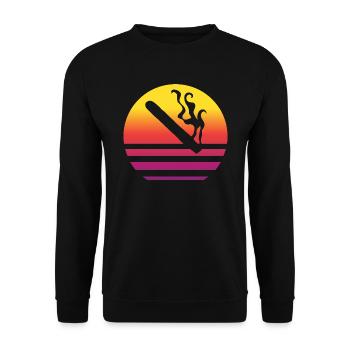 Cigare Retro Style Vintage - Sweat-shirt Unisexe - noir - Devant - Alina (178cm) & Michal (187cm)