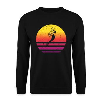 Sirène Retro Style Vintage - Sweat-shirt Unisexe - noir - Devant - Alina (178cm) & Michal (187cm)