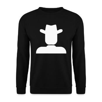 Cowboy Gift Idea Cowboys Western - Unisex Sweatshirt - black - Front - Alina (178cm) & Michal (187cm)