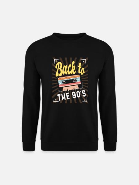 Retro 90er Jahre Back To The 90's - Unisex Pullover - Schwarz