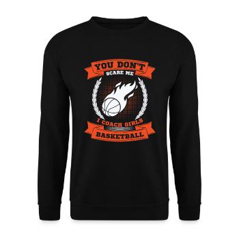 Tu ne me fais pas peur J’entraîne des filles de basketball - Sweat-shirt Unisexe - noir - Devant - Alina (178cm) & Michal (187cm)