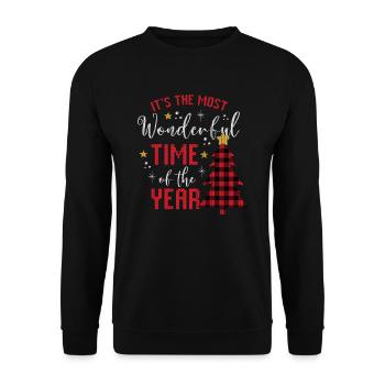 It's The Most Wonderful Time Of The Year - Unisex Pullover - Schwarz - Vorne - Alina (178cm) & Michal (187cm)