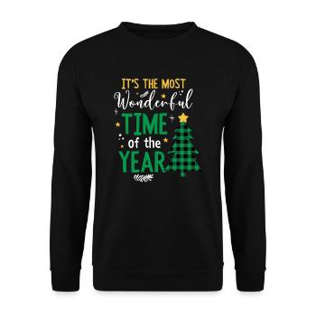 It's The Most Wonderful Time Of The Year - Unisex Pullover - Schwarz - Vorne - Alina (178cm) & Michal (187cm)