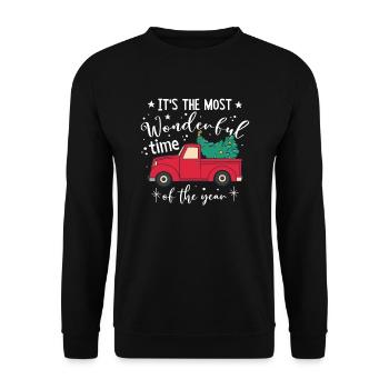 It's The Most Wonderful Time Of The Year - Unisex Pullover - Schwarz - Vorne - Alina (178cm) & Michal (187cm)
