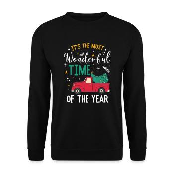 It's The Most Wonderful Time Of The Year - Unisex Pullover - Schwarz - Vorne - Alina (178cm) & Michal (187cm)