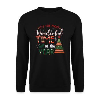 It's The Most Wonderful Time Of The Year - Unisex Pullover - Schwarz - Vorne - Alina (178cm) & Michal (187cm)