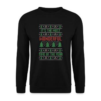 It's The Most Wonderful Time Of The Year - Unisex Pullover - Schwarz - Vorne - Alina (178cm) & Michal (187cm)