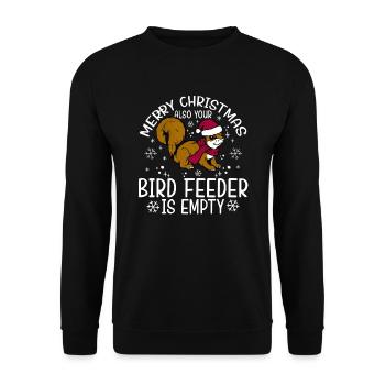 Merry Christmas Squirrel Humor Funny Witty - Unisex Sweatshirt - black - Front - Alina (178cm) & Michal (187cm)