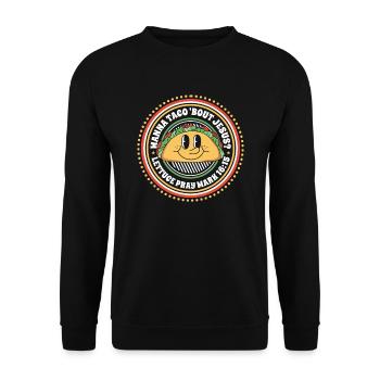 Funny Saying want to Taco Bout Jesus Lettuce Pray - Unisex Sweatshirt - black - Front - Alina (178cm) & Michal (187cm)