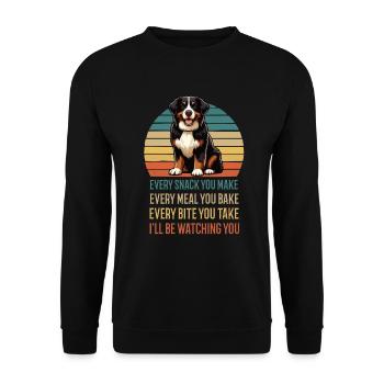 Every Snack You make Berner Sennenhund Sennen - Unisex Pullover - Schwarz - Vorne - Alina (178cm) & Michal (187cm)