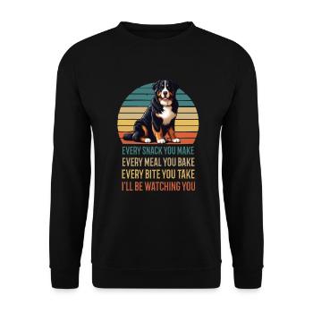 Every Snack You make Berner Sennenhund Sennen - Unisex Pullover - Schwarz - Vorne - Alina (178cm) & Michal (187cm)