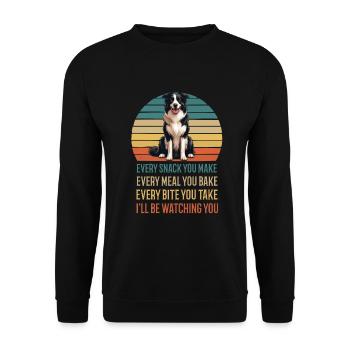 Chaque collation que vous préparez Border Collie - Sweat-shirt Unisexe - noir - Devant - Alina (178cm) & Michal (187cm)